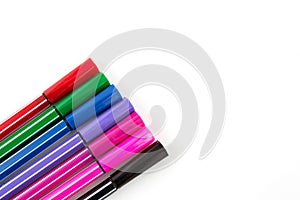 Close up of color pens