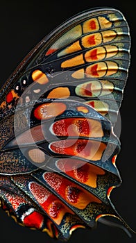 Close Up of a Colorful Butterflys Wings