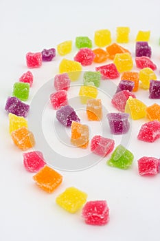 Close up of colorful candies goog jelly
