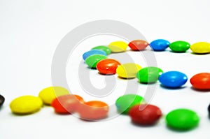 Close Up of Colorful Candy With Clipping Path