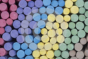 Close up of colorful chalks. 2