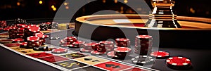 Close up of colorful and exciting slot machine reels spinning and rolling drums in a lively casino