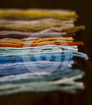 Close-up of Colorful Hand-Dyed Yarn