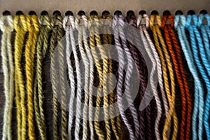 Close-up of Colorful Hand-Dyed Yarn