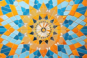 Close-up of colorful mosaic. Illustration