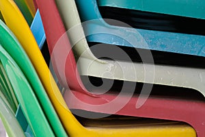 Close up of colorful plastic pattern