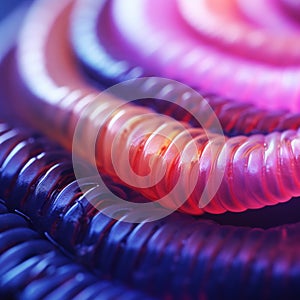 A close up of colorful plastic tubes, AI