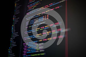 Close-up of colorful programming code showing hexColor, rgba, and adjustHSLOpacity functions, representing frontend development,