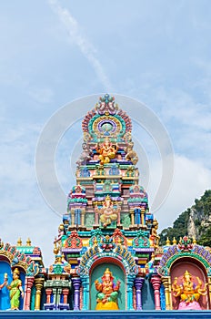 Colorful statues at the Batu Caves Temple,Kuala Lumpur Malaysia.