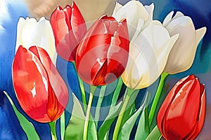 Close Up Colorful Tulips At 2309-2024
