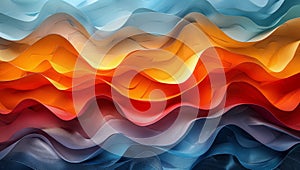 a close up of a colorful wave pattern on a wall