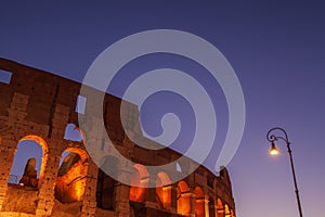 Close-up of Colosseum, Rome, Italy