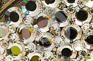 Close up of colourful background with beads