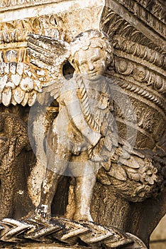 Close up of a column capital