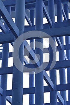 Close up of Columns and Girders of Elevated Water Storage Tank