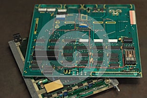 Close-up of computer chip