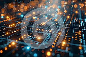 Close Up of a Computer Circuit Board