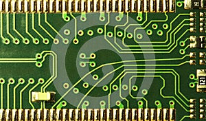 Close up of computer circuits