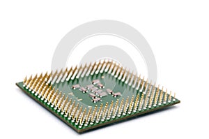 Close up of a computer CPU chip