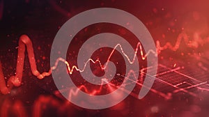 Close up of a computer keyboard on a red background. Suitable for technology concepts