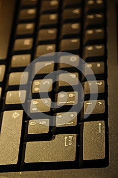 Close Up of a Computer Keyboard. Technology, business, education concept.