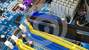 Close up computer memory DDR RAM