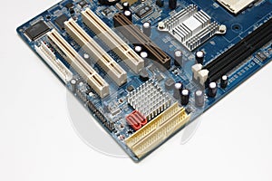 Close up of computer motherboard