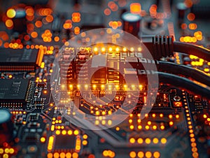 Close Up of a Computer Motherboard