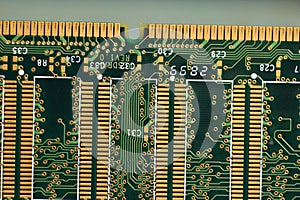 Close-up of Computer RAM Random Access Memory.