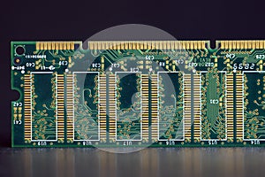 Close-up of Computer RAM Random Access Memory.