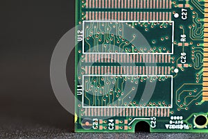 Close-up of Computer RAM Random Access Memory.