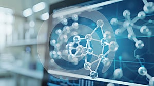 Close-up of a computer screen displaying a 3D digital model