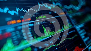 Close Up of Computer Screen Displaying Data