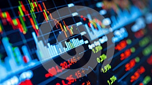 Close Up of Computer Screen Displaying Data