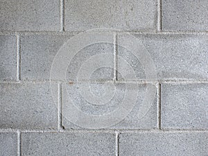 Close up of a concrete block wall