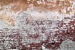 Close-up concrete exterior cracked seamless pattern dirty plaster brick texture