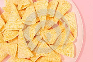 Close up of Cone Corn snack on plate