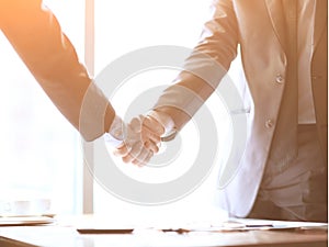 Close up.confident handshake of business partners in the office