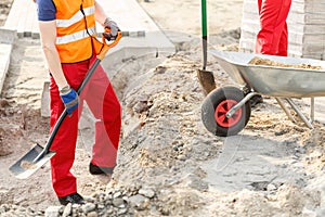 Close-up of construction site