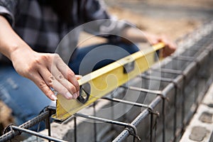 Close up of construction worker in construction site