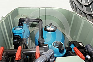 Container of  a filter pool