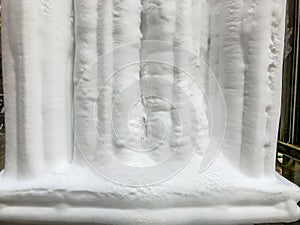 Close up of container with liquid nitrogen