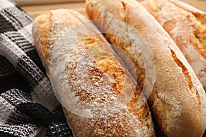 Close up of continental bread