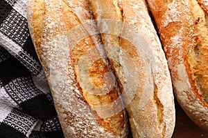 Close up of continental bread