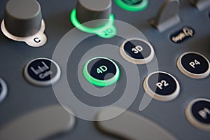 Close Up Of Controls On 4D Ultrasound Machine photo