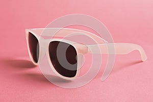 close up cool pink sunglasses. High quality photo