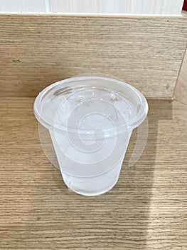 Cool water drink on table