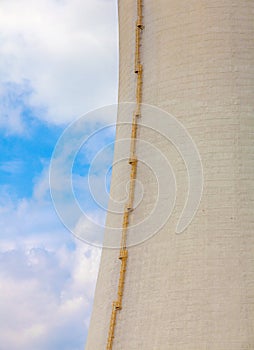 Close-up of the cooling tower of the nuclear power plant Temelin - Czech Republic