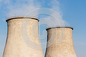 Close up of the cooling towers