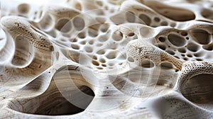 Close-up of a coral-like structure with a smooth, organic surface photo